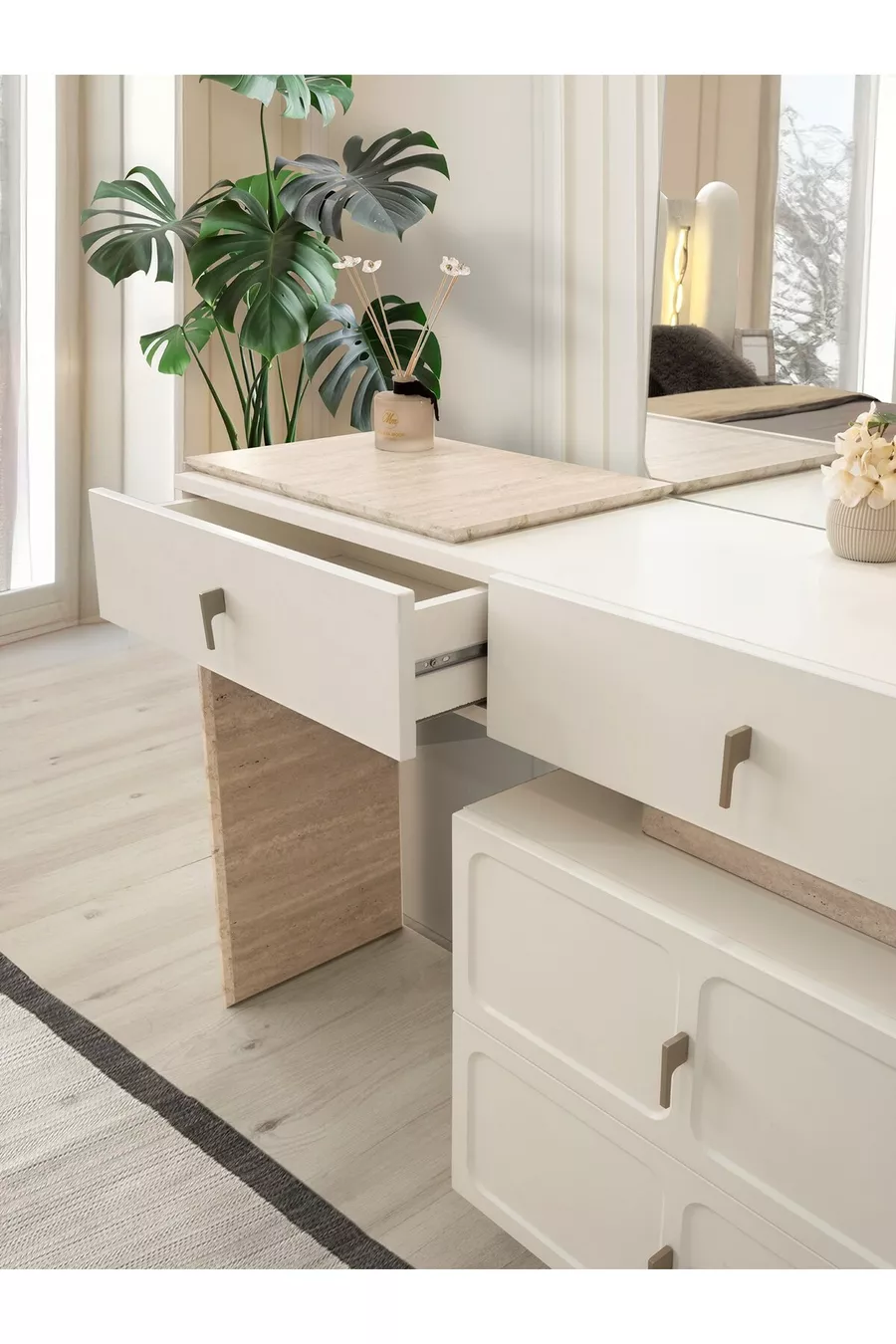 ENSEMBLE DE CHAMBRE À COUCHER LED À BASE MDF MONTANA