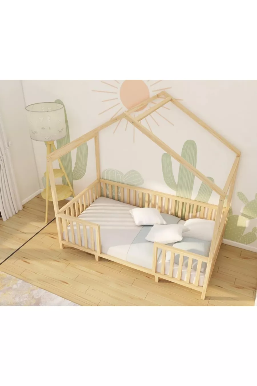 Lit pour bébé et enfant design en bois naturel