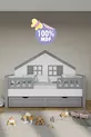 % Lit Montessori pour enfants en MDF avec tiroirs, gris