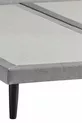 Niron Lit Simple - Sommier Simple - Cadre Métallique, Pieds Hauts et Lit en Tissu Lin
