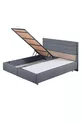 Sofia Ensemble Lit Double avec Sommier et Tête de Lit Gris