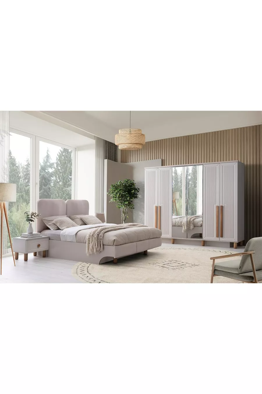 ENSEMBLE DE CHAMBRE À COUCHER MADRID À BASE DE MDF