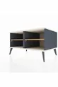Commode Kronos 2 étagères Anthracite-Pierre de lune/Sapin