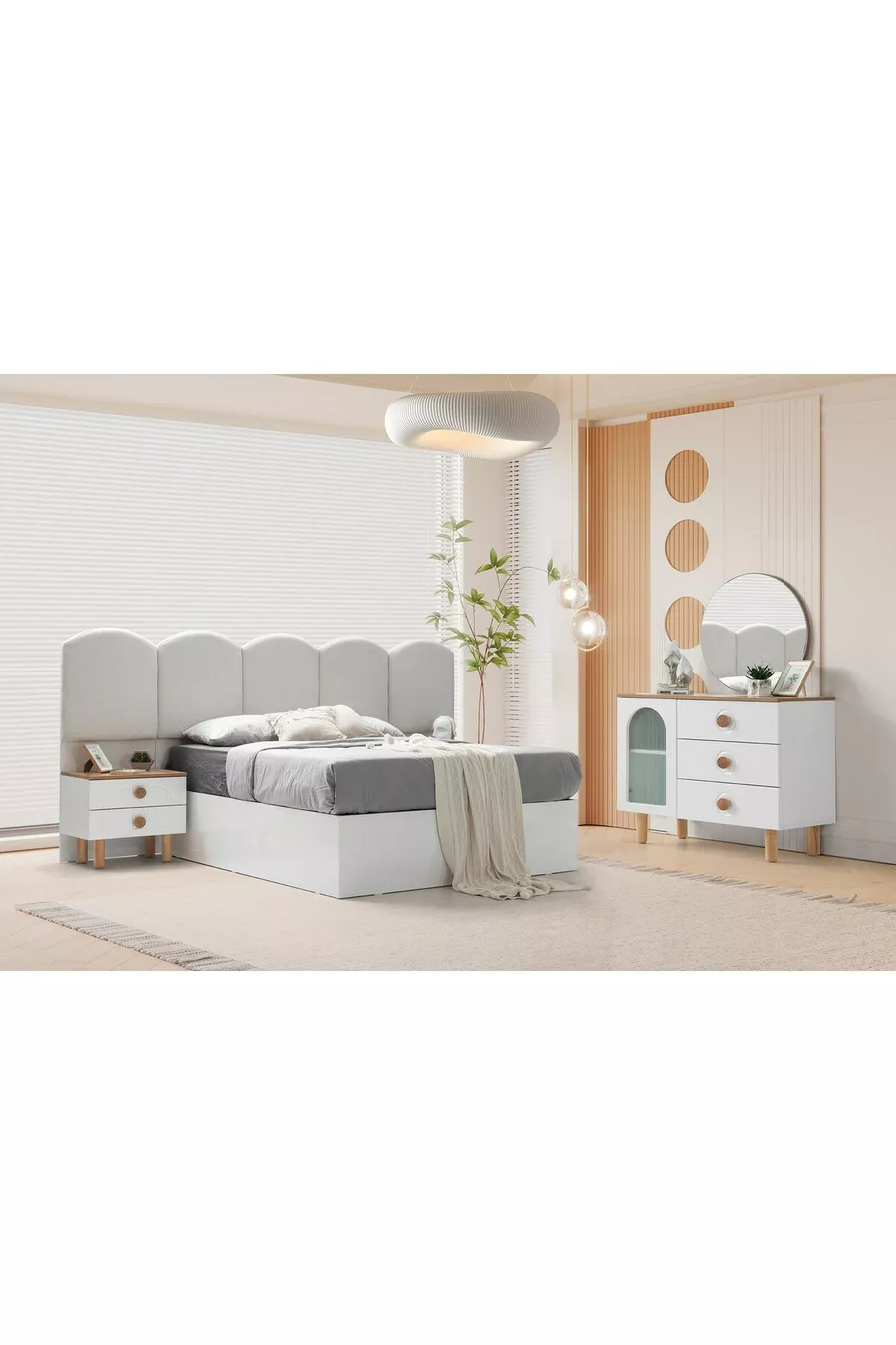 ENSEMBLE DE CHAMBRE À COUCHER MDF ALYA BAZALI