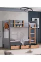 Lit superposé Ranza Asya avec tiroirs amovibles, 2 matelas Comfort