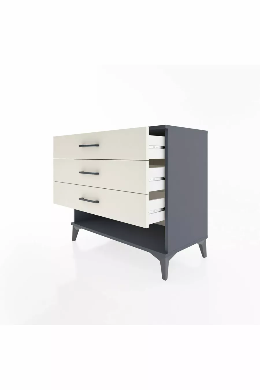 Commode Hyperion 3 tiroirs Anthracite-Silex