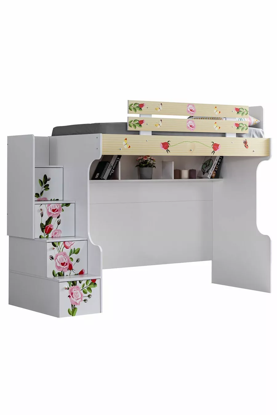Lit superposé, Mira Lit superposé Armoire 2 Matelas Comfort