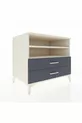 Commode Kronos 2 étagères 2 tiroirs Pierre de lune-Anthracite