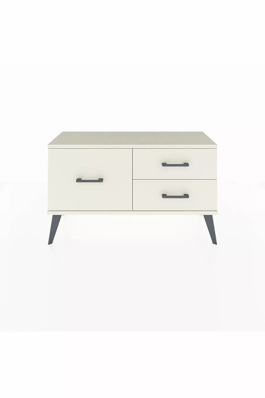 Commode Arges 3 tiroirs Anthracite-Pierres de lune