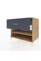 Commode Kronos à une étagère et un tiroir, pin-anthracite