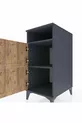 Chevet Kronos à 2 étagères et 2 portes, anthracite-pin
