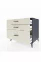 Commode Kronos 3 tiroirs Anthracite-Pierre de lune