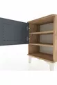 Chevet Arges avec 2 étagères et 1 porte Pin-Anthracite