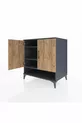 Commode Kronos 3 étagères 2 portes Anthracite-Sapin