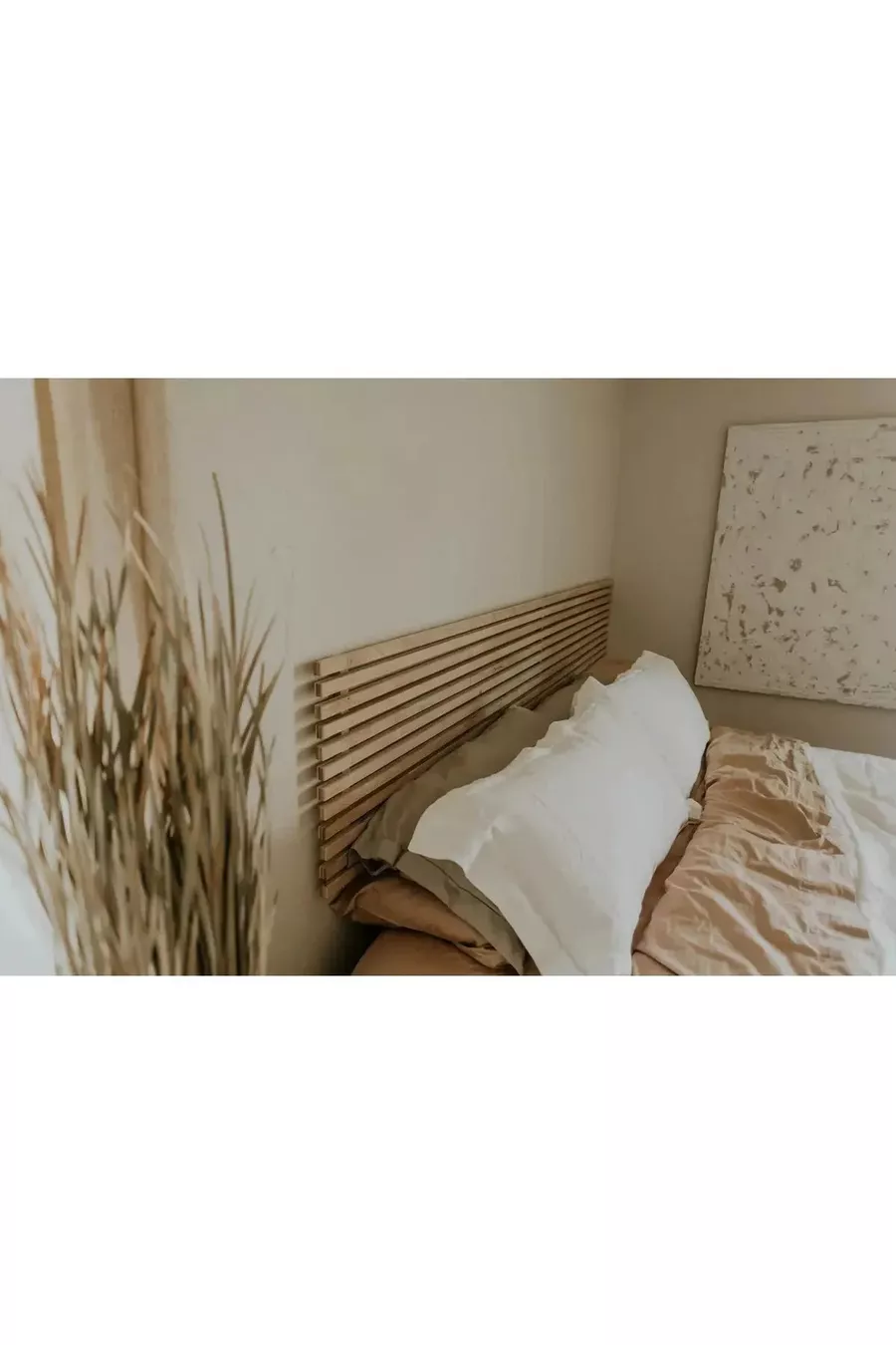 Tête de lit avec 2 étagères en bois massif cm X cm en pin naturel massif