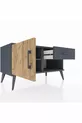 Commode Hyperion avec une seule étagère, un tiroir et une porte, Anthracite-Sapin/Anthracite