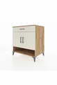 Commode Kronos 2 étagères, 1 tiroir, 2 portes, pin-pierre de lune