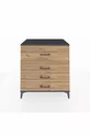 Commode Kronos 4 tiroirs Anthracite-Pin