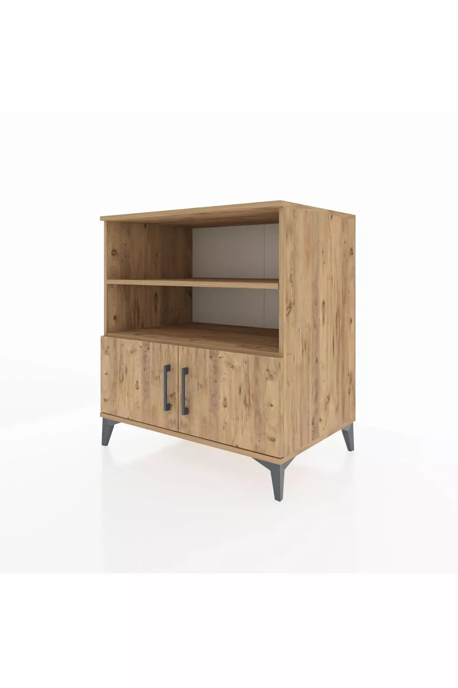 Commode Kronos 3 étagères 2 portes Pin-Pin