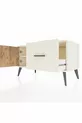 Commode Hyperion avec une étagère, un tiroir et une porte, coloris Pierre de Lune/Pin