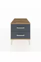 Chevet Kronos 2 tiroirs Pin-Anthracite