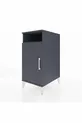 Table de chevet Kronos à 3 étagères avec 1 porte Anthracite-Anthracite