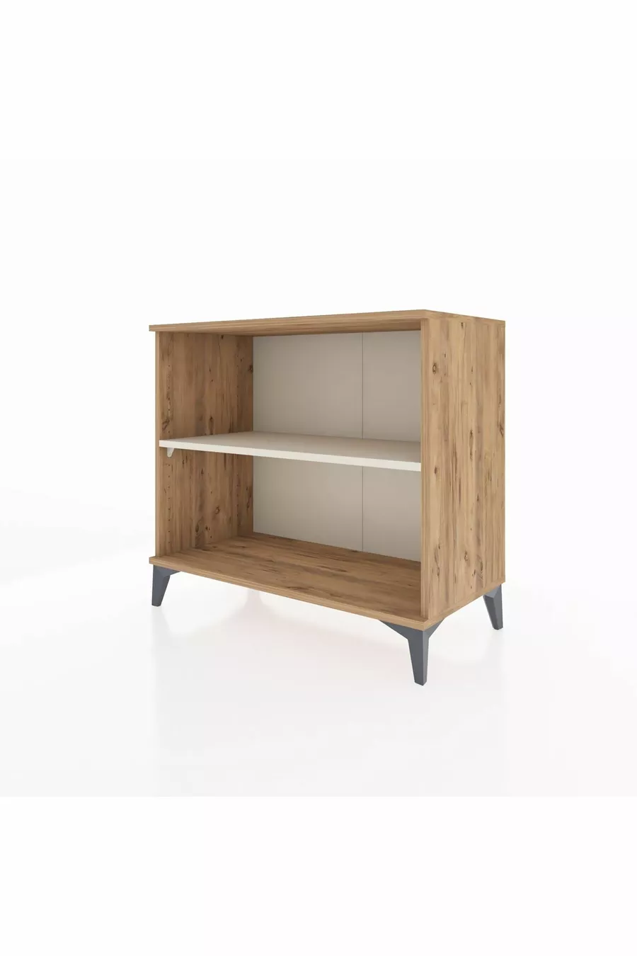 Commode Hyperion à une étagère en pin-pierre de lune