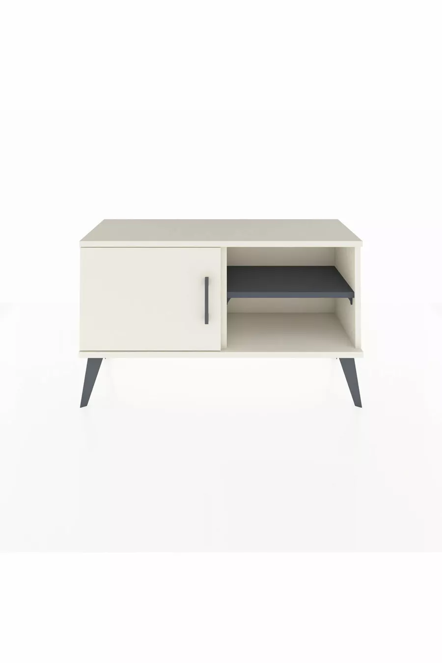 Commode Arges à 2 étagères avec une porte, Ambre/Anthracite