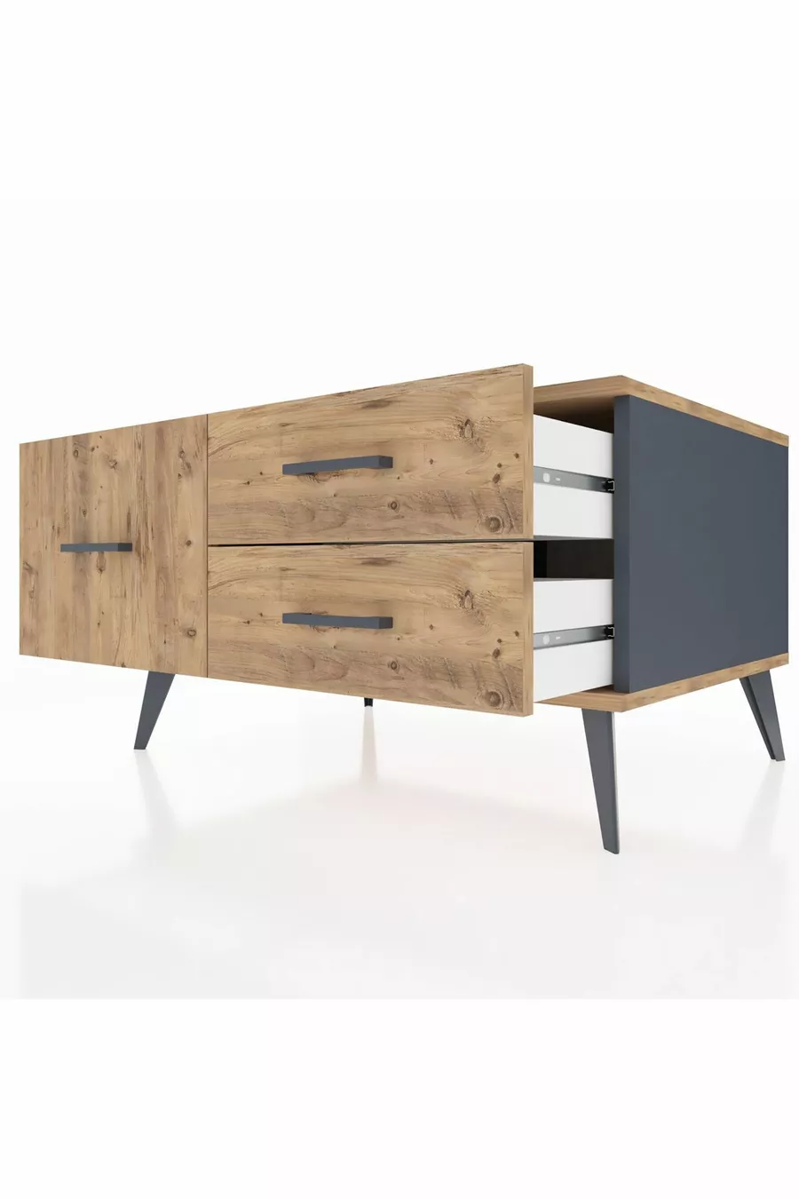 Commode Kronos 3 tiroirs Anthracite-Pin