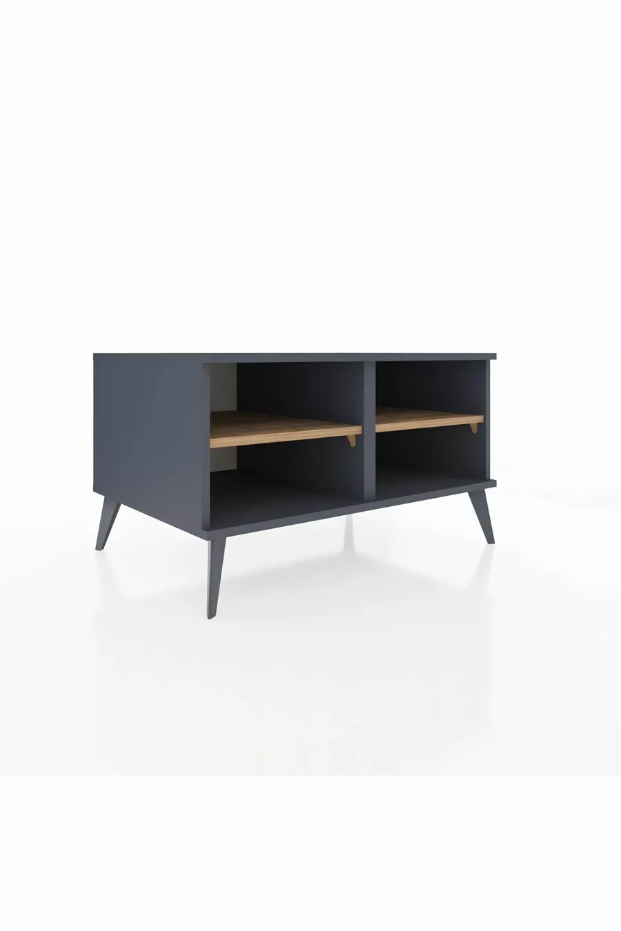 Commode Kronos 2 étagères Anthracite-Anthracite/Sapin