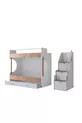 Lits superposés, Ensemble de chambre pour jeunes Vita Bohem en noyer avec lit superposé + armoire à quatre portes