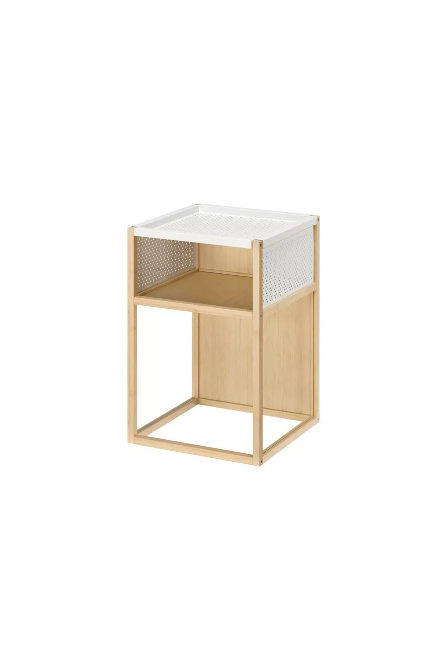 table de chevet, bambou-blanc, cm