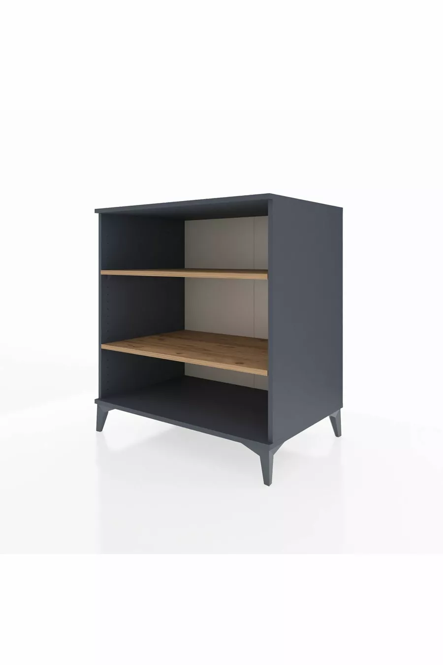 Commode Kronos 2 étagères Anthracite-Pin