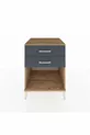 Chevet Kronos 2 tiroirs Pin-Anthracite