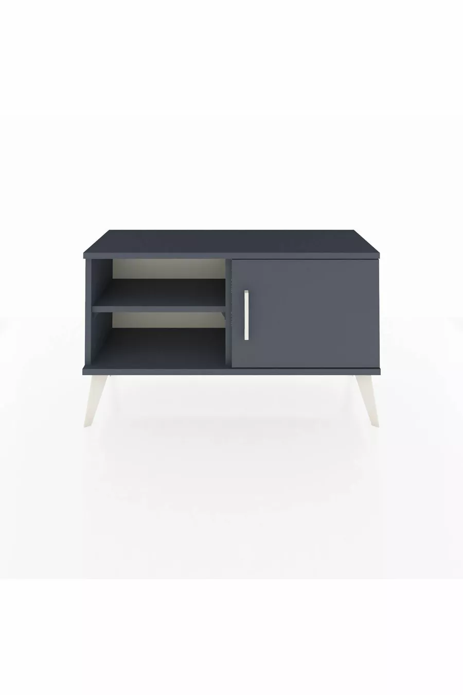 Commode Arges 2 étagères avec 1 porte Anthracite-Anthracite