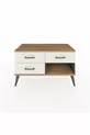 Commode Hyperion 3 tiroirs Anthracite-Sapin/Pierre de lune