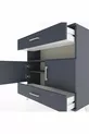 Commode Arges 3 étagères 2 tiroirs 2 portes Anthracite-Anthracite