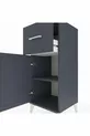 Commode Hyperion avec une étagère, un tiroir et une porte, Anthracite-Anthracite