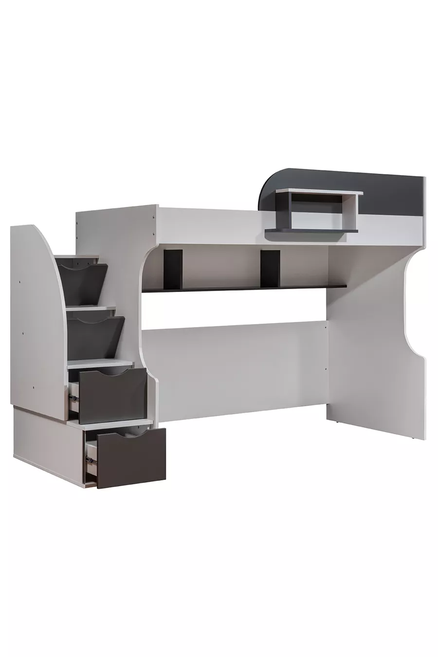 Lits superposés, lits superposés Aura avec lit, armoire à 3 portes + 2 matelas Comfort