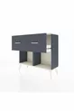 Commode Arges 2 tiroirs Anthracite-Pierre de Lune/Anthracite