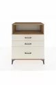 Commode Hyperion Étagère simple 3 tiroirs en pin - pierre de lune