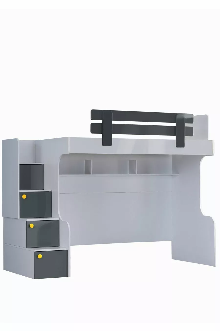 Lits superposés, armoire et bureau Metris Ranza, 1 matelas Comfort