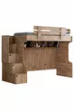 Lits superposés, Viva Ranza Lit Cadre Table Armoire 3 Portes 2 Matelas Confort