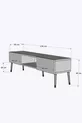 Meuble TV moderne  cm, console à 2 portes, télévision sur pieds en bois, meuble TV élégant pour salon et salle de séjour, console TV, unité TV, meuble TV console