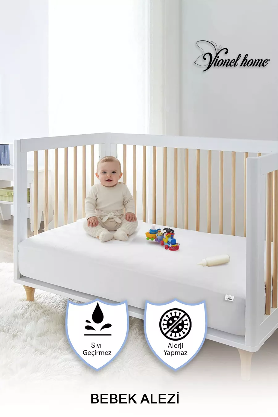 Protège-matelas pour bébé et enfant % coton, imperméable, pour berceau, parc, maternelle et crèche