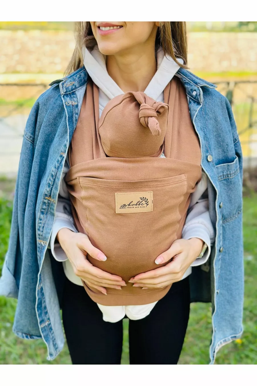 Écharpe de portage pour bébé avec poche de poitrine, élingue pour bébé