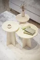 Table d'appoint en champignon scandinave large Ensemble de 3 tables gigognes Table latérale intermédiaire Motif marbre travertin