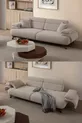 Ensemble de canapés Bonjo avec dossier à mécanisme et coffre 3+1 Beige
