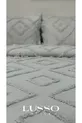 Housse de lit scandinave Jasmine pour lit double  et 2 oreillers argent gris