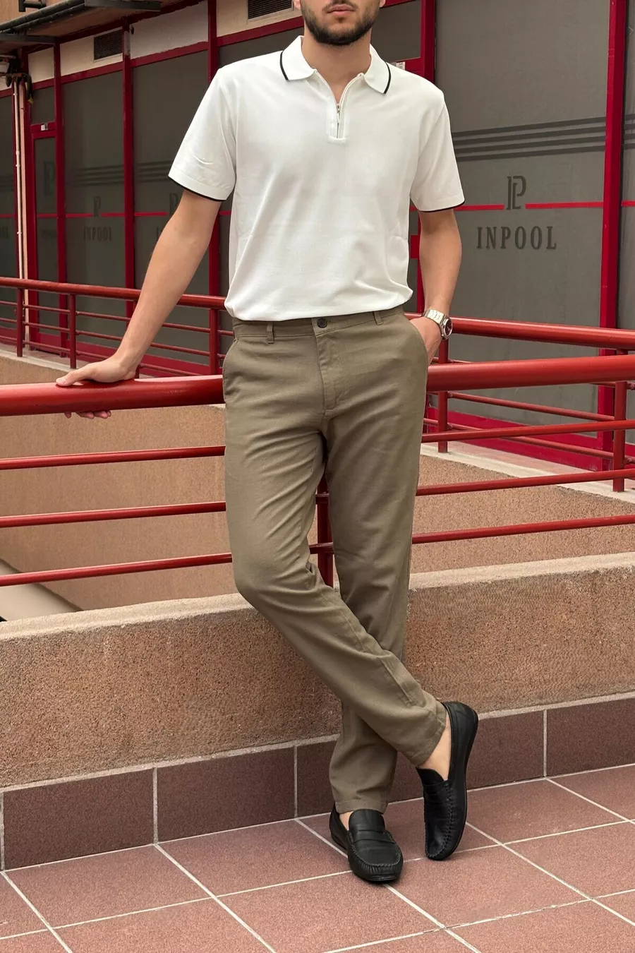 Homme, Slim Fit, Décontracté-Quotidien, Tissu en lin, Coton, Pantalon de saison 